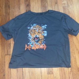 Shein def leopard tshirt